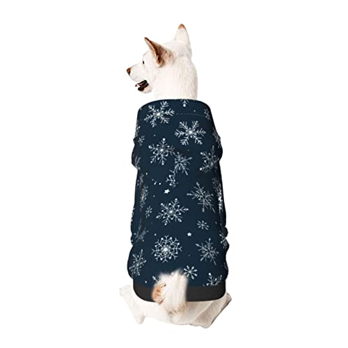 Wunderschöne Schneeflocken-Haustierkleidung, Hunde-Kapuzenpullover, Warmer Pullover für Hunde, Pyjama für Hunde von NLWQEKV