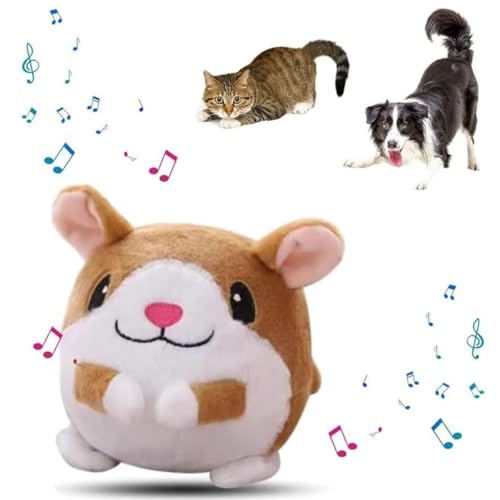 Waschbares elektronisches Hundespielzeug mit Cartoon-Schweinchen, bewegliches Haustier-Plüschspielzeug, interaktives Hundespielzeug, quietschendes bewegliches Hundespielzeug, schütteln springen, von NMFAEWC