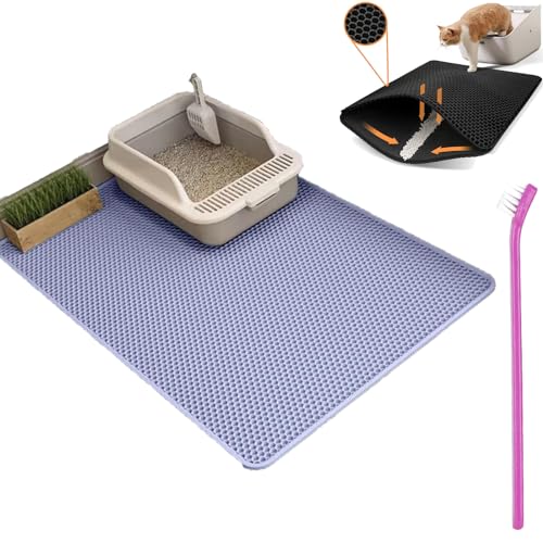 Adorapaws Cat Litter Trap Mat, Adorapaws Cat Mats for Litter, Mess Free Litter Mat for Cats Adorapaw, Waterproof, Easy Clean, Collect Fallen Cat Litter (Blue, 40cm*50cm) von NNBWLMAEE