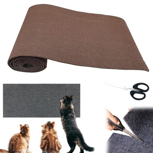 Asisumption Kratzmatte Für Katzen, Kratzmatte Katze, Kratzmatte Selbstklebend, Kratzmatte Katze Wand, Katzen Kratzmatte für Kratzbäume, Möbel, Kratzbäume, Couchschutz (Braun, 30cm*1m) von NNBWLMAEE