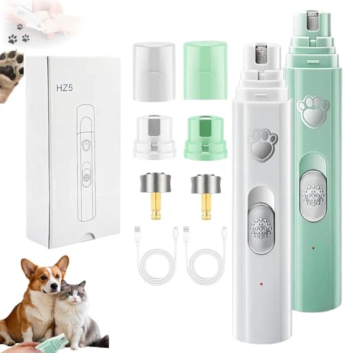 Concertchop Nail Trimmer, Concertchop Dog Nail Grinder, USB Rechargeable, Zero Ouch, for All Dogs & Cats, Pet Paws Grooming Smoothing Tool (2PCS) von NNBWLMAEE