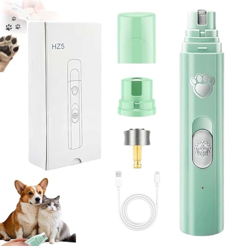 Concertchop Nail Trimmer, Concertchop Dog Nail Grinder, USB Rechargeable, Zero Ouch, for All Dogs & Cats, Pet Paws Grooming Smoothing Tool (Green) von NNBWLMAEE