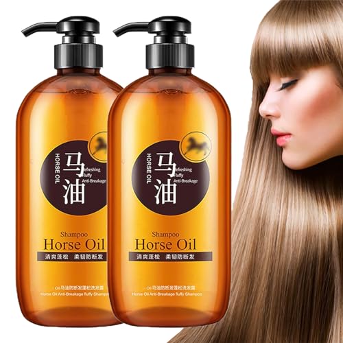Japanese Horse Oil Shampoo, Horse Oil Nourishing Shampoo, Horse Oil Supple Moisturizing Shampoo, for Stronger and Healthier Hair (2pcs) von NNBWLMAEE