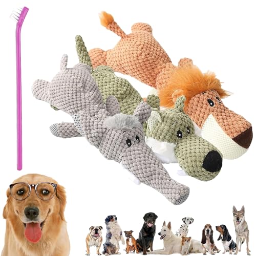NNBWLMAEE DuraBite for Heavy Chewers, Invincipaw Animals for Heavy Chewers, Invincipaw Dog Toy Heavy Chewers, Squeaky Toys for Dogs, Indestructible Robust Dogs Toys (3 Pcs) von NNBWLMAEE