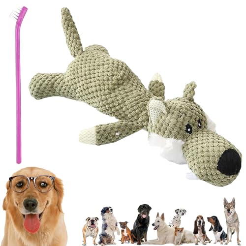 NNBWLMAEE DuraBite for Heavy Chewers, Invincipaw Animals for Heavy Chewers, Invincipaw Dog Toy Heavy Chewers, Squeaky Toys for Dogs, Indestructible Robust Dogs Toys (Wolf) von NNBWLMAEE