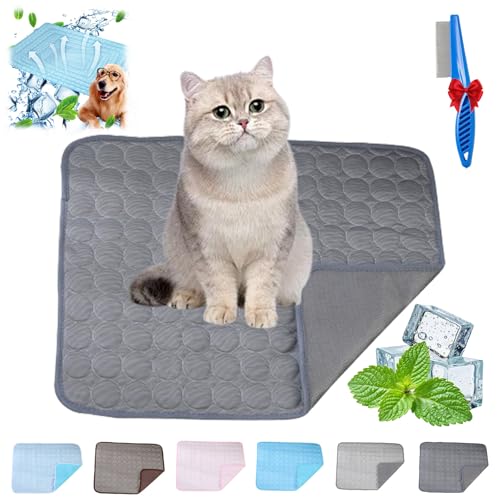 NNBWLMAEE Kittra Cooling Mat for Cats, Comfortable and Breathable Cooling Bed for Cat, Foldable Pet Coolings Pad, Washable Summer Pet Blanket with 3 Layer System Instant Cool Cats Dogs (F,S) von NNBWLMAEE