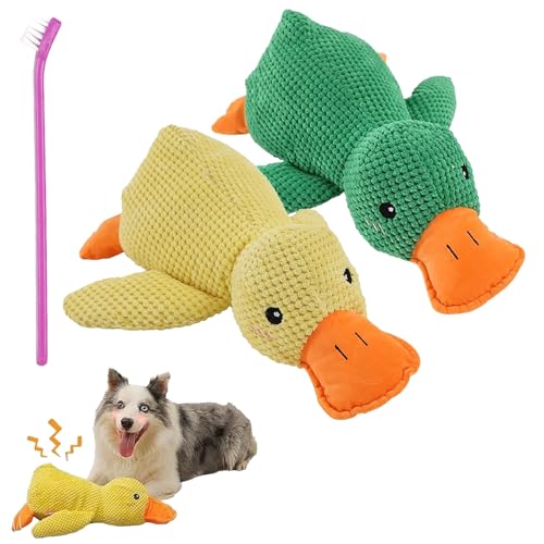 NNBWLMAEE Mintoblue Squeaky Duckling Dog Play Toy, The Mellow Dog, The Mellow Dog Duck, Duck Dog Toy, Dog Toy Duck with Squeaker (2 Pcs B) von NNBWLMAEE