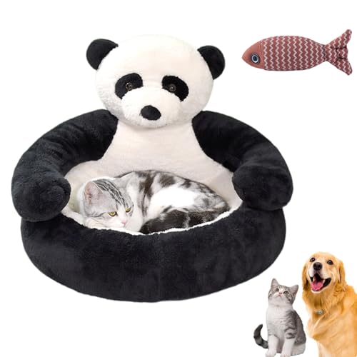 NNBWLMAEE Teddy Bear Dog Bed with Hugging Arms, Soft Plush Warm Non-Slip Cuddle Bear Pet Bed, Semi-Enclosed Cuddle Pet Sofa, with Detachable Washable Cover for Cat and Small Dogs (D,XL(30.3in)) von NNBWLMAEE
