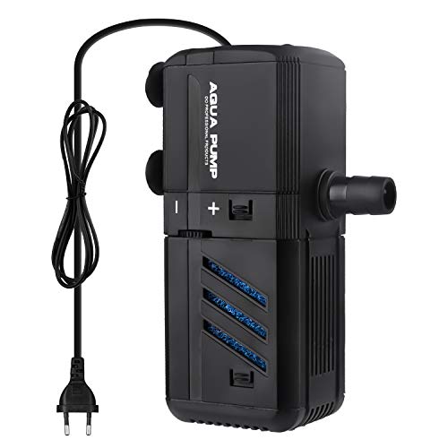 Aquarium Internal Filter 6W, Einstellbarer Aquarium innenfilter mit 500 L/H Wasserpumpe für 30-150L Aquarium Aquarium Internal Filter 6W, Einstellbarer Aquarium innenfilter mit 500 L/H Wasserpumpe für 30-150L Aquarium von NO.17
