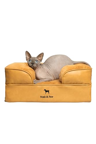 NOAH & PAW Kleines Hundebett, 50,8 x 38,1 x 20,3 cm, Katzenbett für Indoor-Katzen, orthopädischer Eierschalen-Memory-Schaum mit kühlendem Gel, wasserdichter Innenbezug, maschinenwaschbar (vegane NOAH & PAW Kleines Hundebett, 50,8 x 38,1 x 20,3 cm, Katzenbett für Indoor-Katzen, orthopädischer Eierschalen-Memory-Schaum mit kühlendem Gel, wasserdichter Innenbezug, maschinenwaschbar (vegane von NOAH & PAW