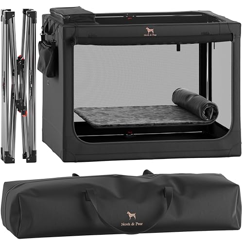 Noah & Paw Faltbare Hundebox 106,7 cm, XXL Hundebox für XXL, XL, große Rassen, Reisehütte für Auto, inklusive Haustiermatte für Haustierkäfig, 2 Aufbewahrungstaschen, Handtasche, 10 mm verschließbare Noah & Paw Faltbare Hundebox 106,7 cm, XXL Hundebox für XXL, XL, große Rassen, Reisehütte für Auto, inklusive Haustiermatte für Haustierkäfig, 2 Aufbewahrungstaschen, Handtasche, 10 mm verschließbare von NOAH & PAW