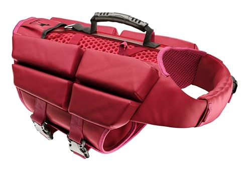 Noah & Paw Hundeschwimmweste, entworfen nach menschlichen Standards, 4-fache Schaumstoffunterstützung für maximales Schwimmen, atmungsaktives Netzgewebe, Welpen-Schwimmweste zum Schwimmen, Bootfahren, von NOAH & PAW