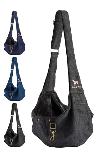 Noah & Paw Hundetragetasche für Kleine Hunde bis 10kg, Hundetasche mit Verstellbarem Schultergurt, und Weichem Fell, Doppelte Sicherheitsfunktion, Haustiere Tragetasche aus Premium Denim Noah & Paw Hundetragetasche für Kleine Hunde bis 10kg, Hundetasche mit Verstellbarem Schultergurt, und Weichem Fell, Doppelte Sicherheitsfunktion, Haustiere Tragetasche aus Premium Denim von NOAH & PAW