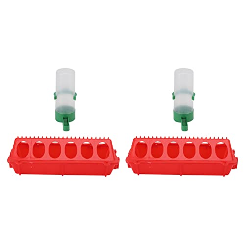 2Set Küken und Vogel Wasserspender mit Scharnierdeckel, PP Hühnertrog, Futterautomat mit spritzwassergeschützter Abdeckung, Geflügelausrüstung (M Waterer 90ML) von NOENNULL