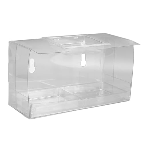 NOENNULL Acryl-Fenster-Vogelfutterhaus, Transparentes Fenster-Vogelfutterhaus mit 2 Saugnäpfen, Starke Saugkraft, Transparentes Außenfenster-Vogelfutterhaus mit Abflusslöchern von NOENNULL