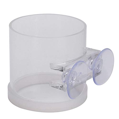 Acrylaquarium -Fütterungsring, Transparente Fischfuttermittel mit Saugnetschale, Schwimmender Lebensmittelhalter für Fische, Hält das Wasser Sauber Verhindert Überfütterung von NOENNULL