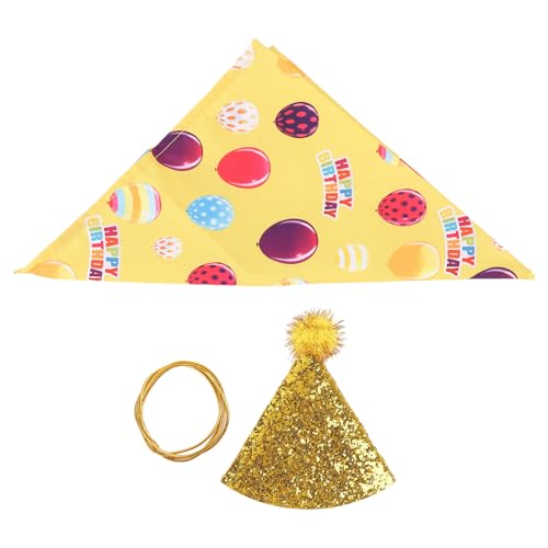 Alles Gute Zum Geburtstag Gänse -Outfit, Verkleide Deine Rasengans mit Funkelnden Hut und Gelben Schal, Ideal für 23 17 Zoll Gänsestatue, Yard Goose Outfits von NOENNULL