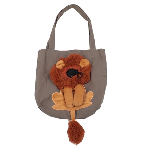 Canvas Haustier Umhängetasche, atmungsaktive Canvas-Tragetasche, tragbare Umhängetasche für Haustierausflüge, niedliche Hundetragetasche, verstellbar (S 18,5 x 10,2 x 6,6 cm) von NOENNULL