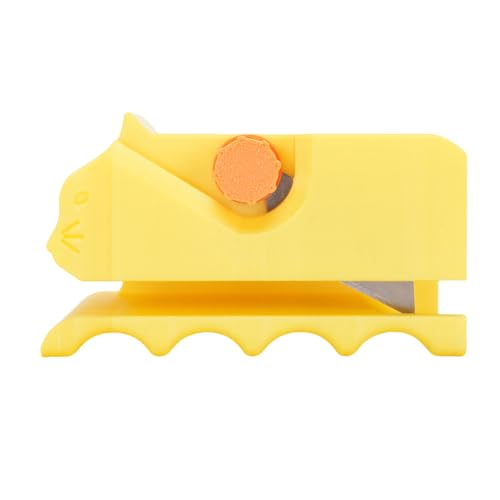 Katzenkratzbrettschneider, Katzenkratzbrett-Kartonschneider, Kunststoff-3D-Druck-Kartonschneidewerkzeug für 0,3 Zoll Dicke Kratzbretter Recycling-Schneidewerkzeuge (Gelb) von NOENNULL