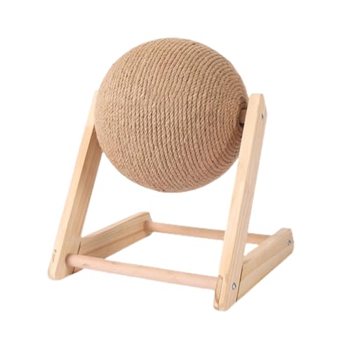 Katzenspielzeug aus Sisal, Interaktiver Rotierender Ball für Katzen und Kätzchen, Kratzball aus Holz, Spielzeug für den Innenbereich, Spielspaß, 100% Jute, Katzenspielzeug Zum Katzenspielzeug aus Sisal, Interaktiver Rotierender Ball für Katzen und Kätzchen, Kratzball aus Holz, Spielzeug für den Innenbereich, Spielspaß, 100% Jute, Katzenspielzeug Zum von NOENNULL