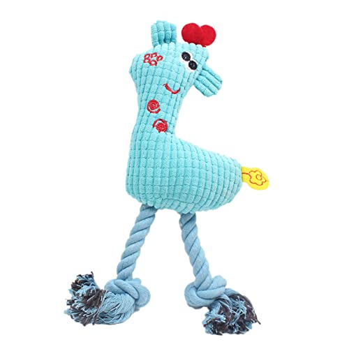 NOENNULL Giraffe Plüschhundspielzeug mit Gewebt (Blau) von NOENNULL