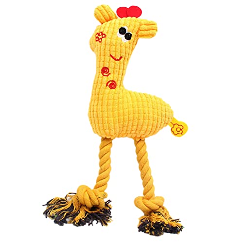 NOENNULL Giraffe Plüschhundspielzeug mit Gewebt (Gelb) von NOENNULL