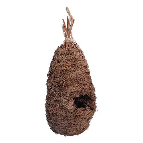 NOENNULL Gras Hängende Vogelhaus, Zedernvogelbeutel, für Wrens, Finken, Strohvogel von NOENNULL