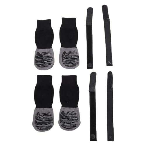 NOENNULL Grip Socken für Hunde, Hunde Grip Socken Regenbeweis Nicht -Schlupf -Baumwollhundsocken für Kleine Mittelgroße Katzen, Innen- / Außen-, Haustier Füße Protectors (M) von NOENNULL