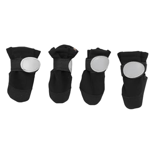 NOENNULL Hundeschuhe Hundestiefel für Kleine Hunde Gummi -Hundestiefel Pfotenschutz mit Reflektierenden Verstellbaren Trägern für Welpenhund Im Freien Im Freien (S) von NOENNULL