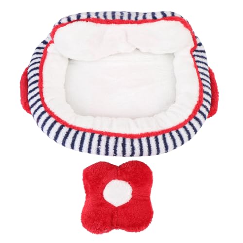 NOENNULL Katzenbett für den Innenbereich, Warm, Weich, Verbesserter Komfort, Niedlicher Look, Waschbares Hundebett, Plüsch-Katzenbett für den Herbst und Winter (M) von NOENNULL
