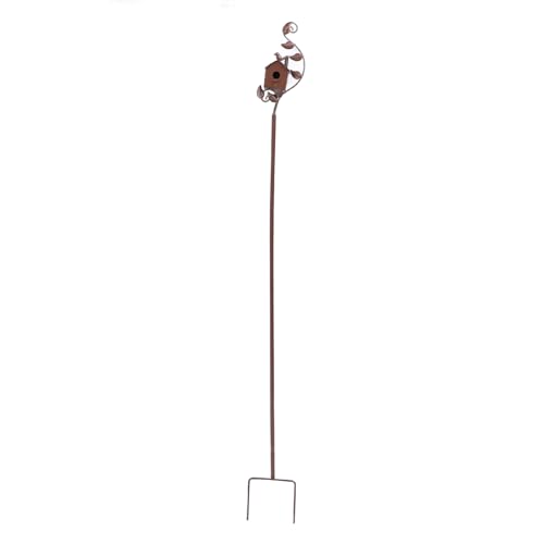 Metall Bird House mit Stangen Im Freien Vogelhaus Garten Stakes Metall Birdhouse Garden Stake Birdhouse Garden Stakes Dekorativ für Außenterrasse Garten von NOENNULL