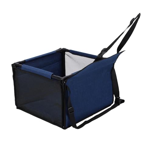 NOENNULL Tragbarer Hundewagensitze mit Großer Kapazität Wasserfolsame Faltbare Haustier -Autositzträgerin für Welpenkatze, Außen- oder Innengebrauch, 39 X 39 X 27 cm (Dunkelblau) von NOENNULL