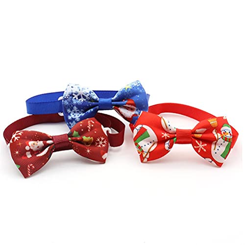 NOENNULL Verstellbares Weihnachts-Hundehalsband mit Fliege für Hunde, Weihnachts-Haustierzubehör für Kleine Hunde, Haustierhalsband, Geeignet für die Meisten Haustiere, Hundehalsband mit von NOENNULL