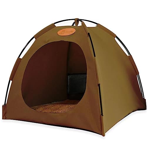Katzenzeltbett im Freien, tragbares Haustierzeltnest, Faltbare Katzenhäuser mit Kühlmatte, Camping-Hundezelt, für Camping, Haus, Garten, wasserdicht, waschbar Coffee Katzenzeltbett im Freien, tragbares Haustierzeltnest, Faltbare Katzenhäuser mit Kühlmatte, Camping-Hundezelt, für Camping, Haus, Garten, wasserdicht, waschbar Coffee von NOGRAX