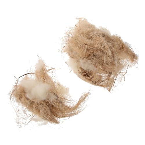 NOLITOY 1 Packung Vogelnest-kissenmaterial Nistmaterial Für Vögel Zucht Drinnen Draußen Einstreumaterial Für Vögel Mit Verschachtelung Nistmaterial Für Papageien Material Zum Nisten Wolle von NOLITOY
