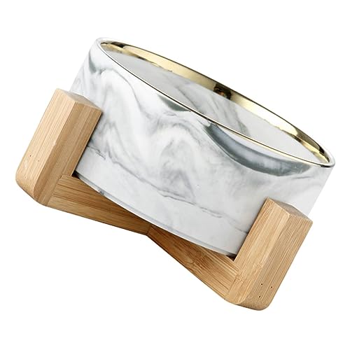 NOLITOY 1 Satz Haustiernapf pet Bowl Dog Bowl genschenkideen Trinknapf keramikschüsseln nordische Nudelschale Futterautomat für Haustiere Nudelschüssel Keramikhundschale hölzern Grey von NOLITOY