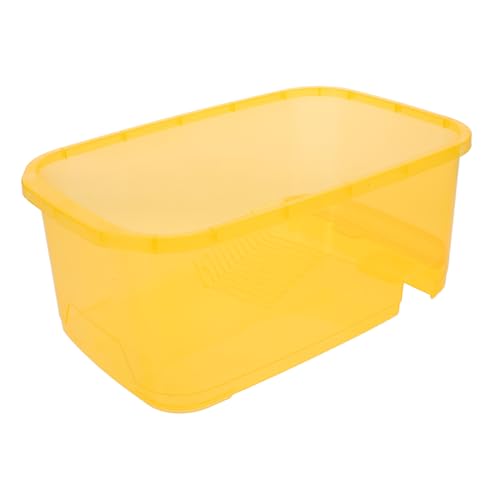 NOLITOY 1 Satz Transparente Schildkrötenfutterbox Wasserdichter Reptilienhabitat Tank für Heimtiere für Schildkröten Frösche und Spinnen Gesundes Kunststoffdesign Einfache und Großes von NOLITOY