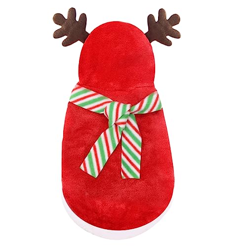 NOLITOY 1 Satz Weihnachtsoutfit für Kostüm mit Elchdesign und Schal für Haustiere für Weihnachtsfeiern aus Bequemem und Warmem Material Kleine und Katzen von NOLITOY