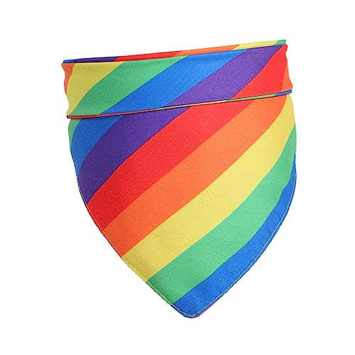 NOLITOY 1 Stück Dreieckstuch Für Haustiere Dreieckstuch Für Hunde Hippie-Bandana Gay-Pride-Bandana Paisley-Bandana Dekoratives Halstuch Für Haustiere Haustier-Bandana Bunt Polyester von NOLITOY