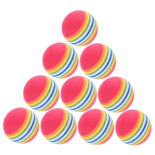 NOLITOY 10 Stück Teiliges Eva Schwimmendes Rainbow Ball Katzenspielzeug Interaktives Kauspielzeug für Kätzchen und Hunde Buntes Trainings und Beschäftigungsspielzeug zur Zufällige Farbe von NOLITOY