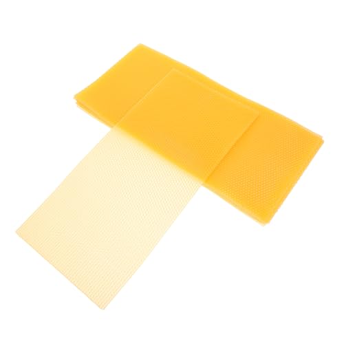 NOLITOY 10 Stück Teiliges Natürliche Bienenwachs wabenplatten Beehive Foundation Wachsplatten zur Bienenzucht Langlebiges Natürliches Bienenwachs für Stabile Bienenstock Basis und von NOLITOY