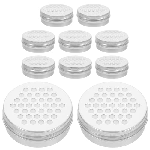 NOLITOY 10 Stück Weihrauchperlen können Luft Nasenduftbehälter Dosen Duftperlenbehälter Diffusor Düfte hohl Glas mit perforiertem Deckel Kleiner Behälter mit perforiertem Deckel Aluminium NOLITOY 10 Stück Weihrauchperlen können Luft Nasenduftbehälter Dosen Duftperlenbehälter Diffusor Düfte hohl Glas mit perforiertem Deckel Kleiner Behälter mit perforiertem Deckel Aluminium von NOLITOY