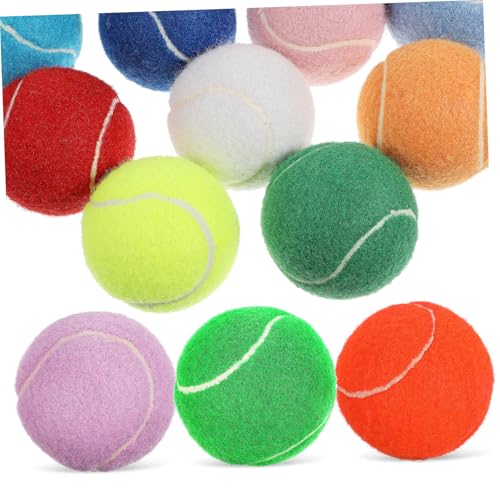 NOLITOY 12 Stück Teiliges Hundetraining Tennisball Bunte Kleine Hundebälle mit Mesh Aufbewahrungstasche Langlebige Trainings und Fangspielzeuge für Welpen und Katzen NOLITOY 12 Stück Teiliges Hundetraining Tennisball Bunte Kleine Hundebälle mit Mesh Aufbewahrungstasche Langlebige Trainings und Fangspielzeuge für Welpen und Katzen von NOLITOY