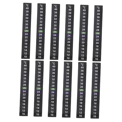 NOLITOY 12st Temperaturaufkleber Für Fischbecken Digitaler Aufkleber Thermometer Aufkleberstreifen Für Aquarien Temperaturgerät Selbstklebender Aufkleben Brauzubehör Papier Anzahl Aquarium von NOLITOY
