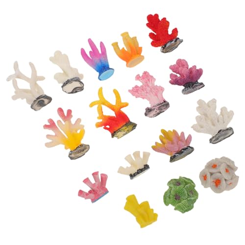 NOLITOY 16 Stück Teiliges Aquarium Dekor Miniatur Künstliche Korallen Figuren Realistische Fischbecken Deko für Kleine Aquarien und Betta Tanks Detaillierte Unterwasserlandschaft NOLITOY 16 Stück Teiliges Aquarium Dekor Miniatur Künstliche Korallen Figuren Realistische Fischbecken Deko für Kleine Aquarien und Betta Tanks Detaillierte Unterwasserlandschaft von NOLITOY