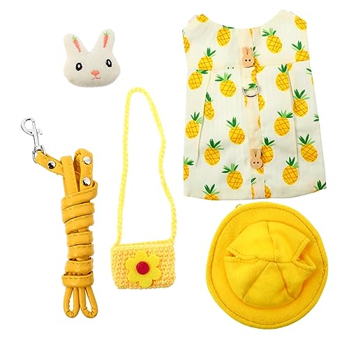 NOLITOY 1Satz Kaninchenkleidung mit Geschirr Hut und Tasche Niedliches Design für Kleine Haustiere Geeignet für Mittelgroße Kaninchen NOLITOY 1Satz Kaninchenkleidung mit Geschirr Hut und Tasche Niedliches Design für Kleine Haustiere Geeignet für Mittelgroße Kaninchen von NOLITOY