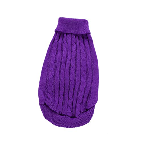 NOLITOY 1stk Haustier-Pullover Schneeanzug Für Hunde Übergroßer Strickpullover Haustier-Cosplay-kostü Große Hundepullover Wintermantel Für Welpen Violett Kätzchen Acryl Kleidung von NOLITOY