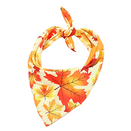 NOLITOY 1stk Thanksgiving-erntefestival-Haustier-schellfisch Waschbares Hundelätzchen Thanksgiving-katzenbandana Hund Waschbar Weihnachtshundehalstuch Welpen Polyester Lipgloss Hündchen von NOLITOY