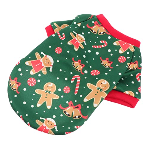 NOLITOY 1stk Weihnachtskleidung Für Hunde Weihnachtskostü Für Haustiere Welpenwinterbekleidung Große Hundekleidung Weihnachtshaustiermantel Wollhemd Kleiner Hund Lebkuchen Polyester-vlies von NOLITOY