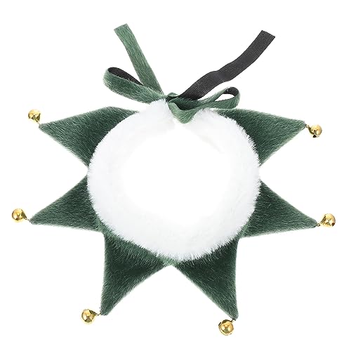 NOLITOY 1stk Weihnachtsschal Für Haustiere Weihnachtshaustier-kragenschal Weihnachtswelpenbandana Hundehalsband Mit Glöckchen Weihnachtshundeschal Weihnachtskostüme Weihnachten Polyester von NOLITOY